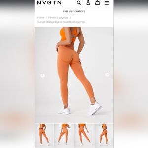 NVGTN Vibrant Orange Curve Leggings